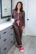 Coco Leopard Ruffle Pajama Set