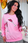Pop the Champagne Pullover- Pink