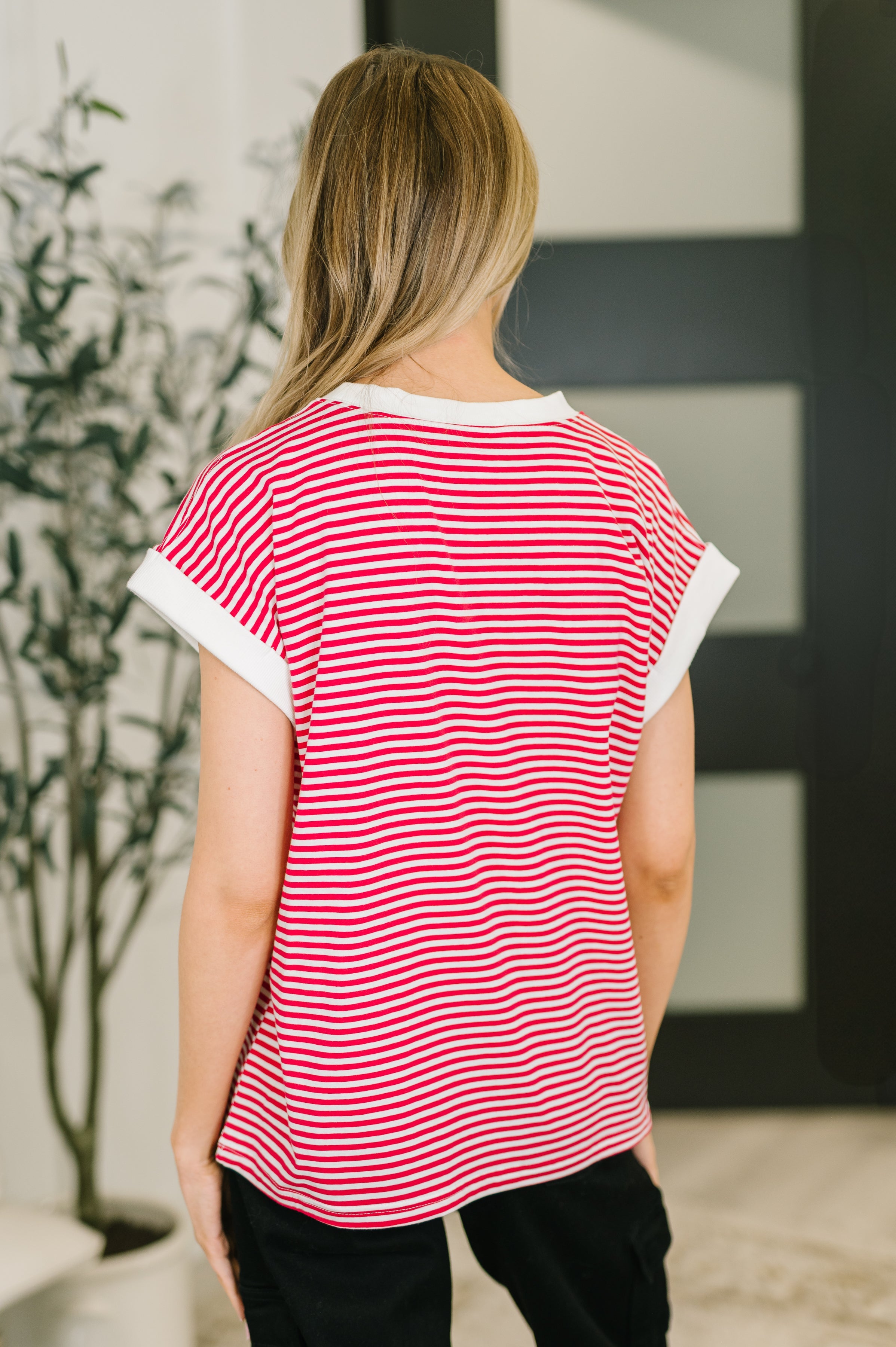 The I Wouldn't Mind Short Sleeve Top- Ruby