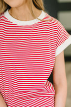 The I Wouldn't Mind Short Sleeve Top- Ruby