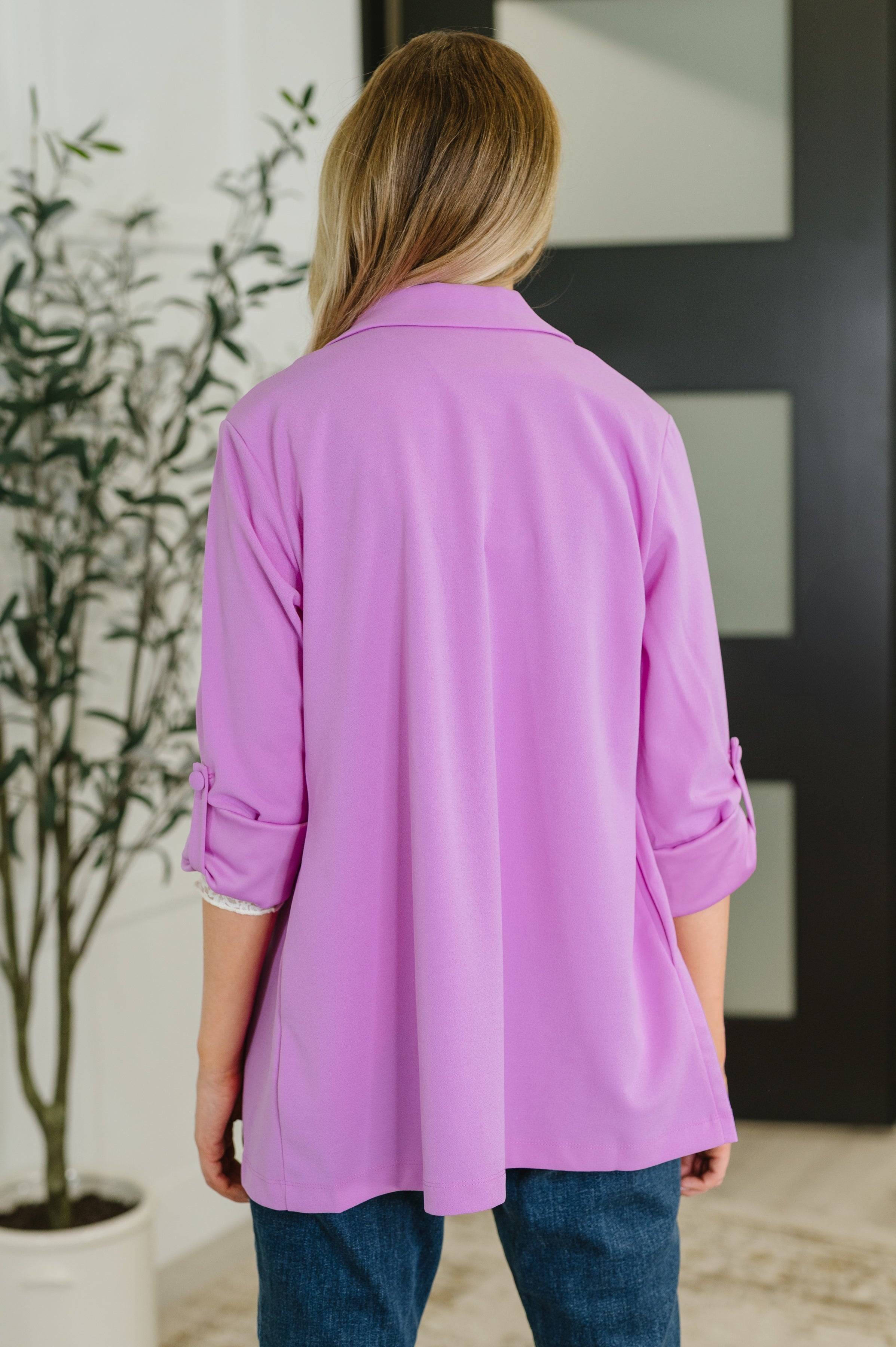 The Power Move Blazer- Orchid Glow