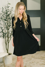 The Everyday Icon Dress- Black