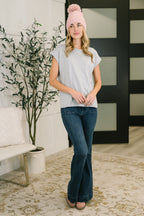 The Anything But Basic Tee- Heather Grey