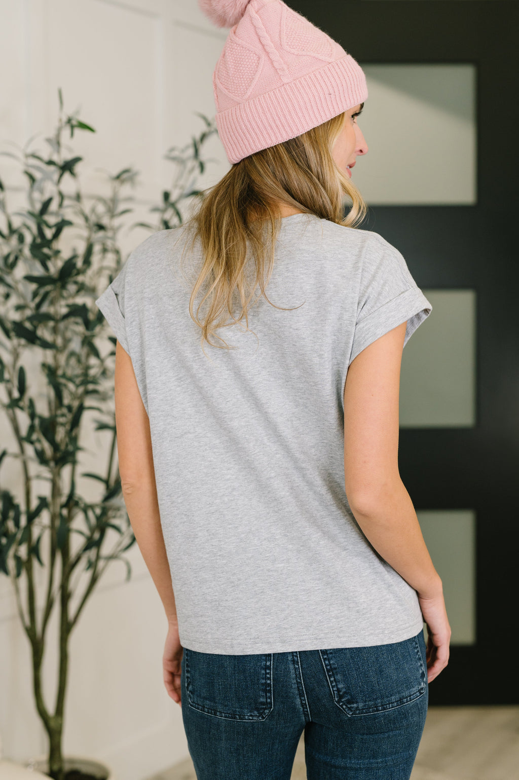 The Anything But Basic Tee- Heather Grey