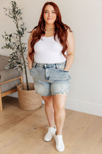 The Mineral Wash Distressed Judy Blue Boyfriend Shorts