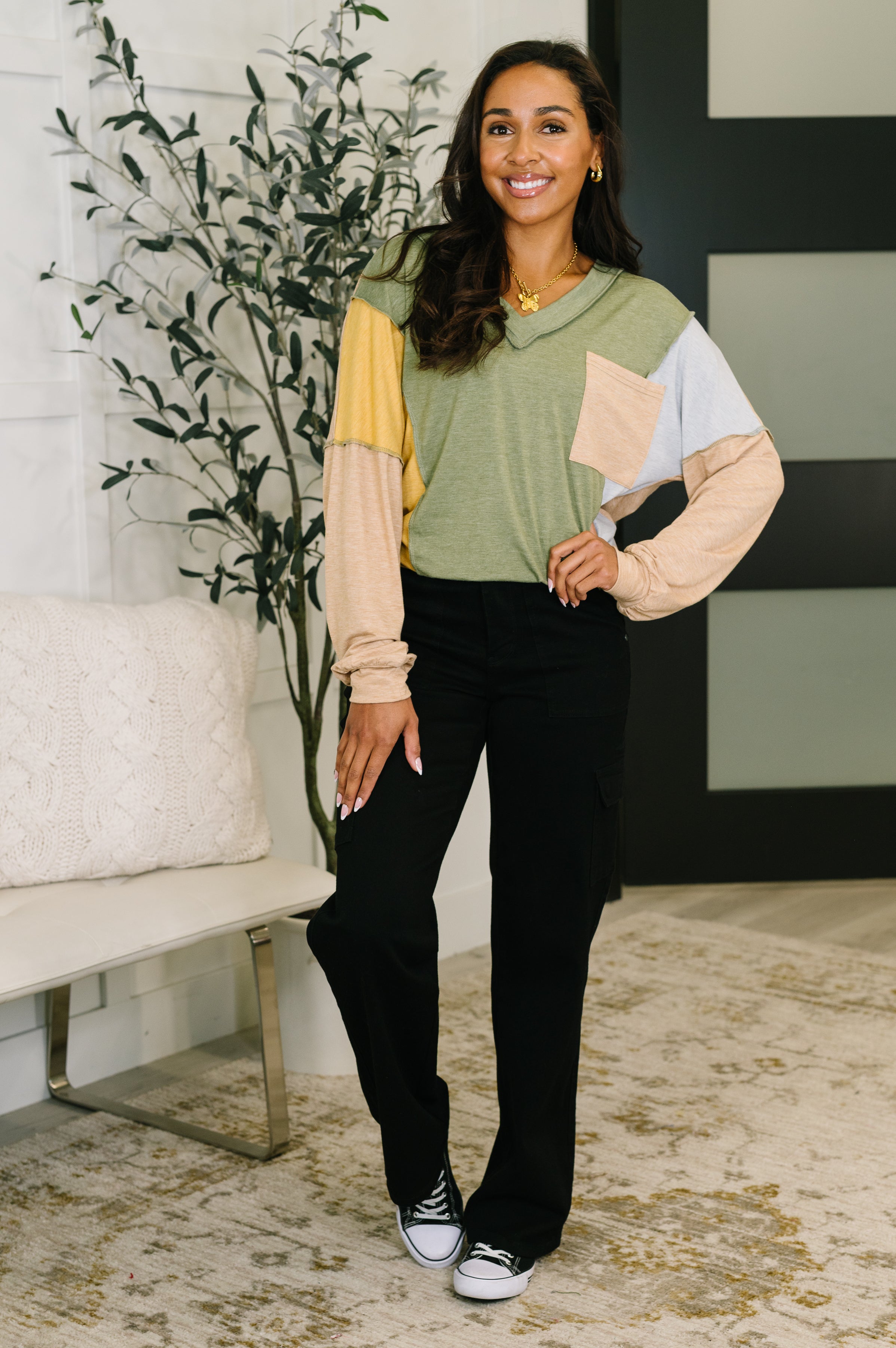 The Canyon Casual Colorblock Top