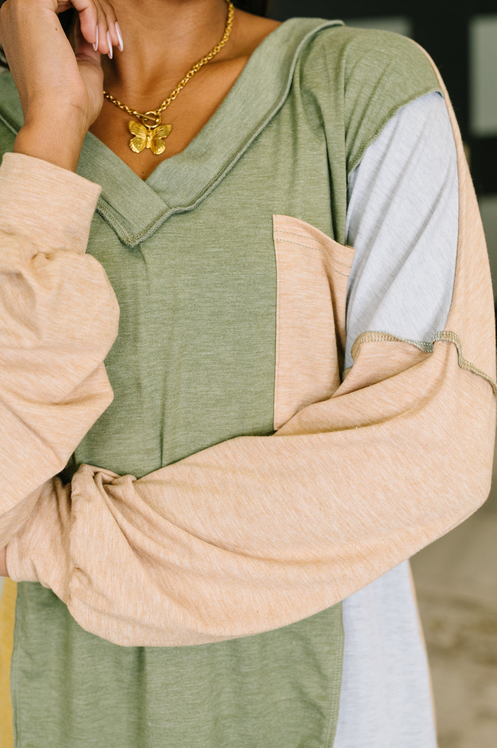 The Canyon Casual Colorblock Top