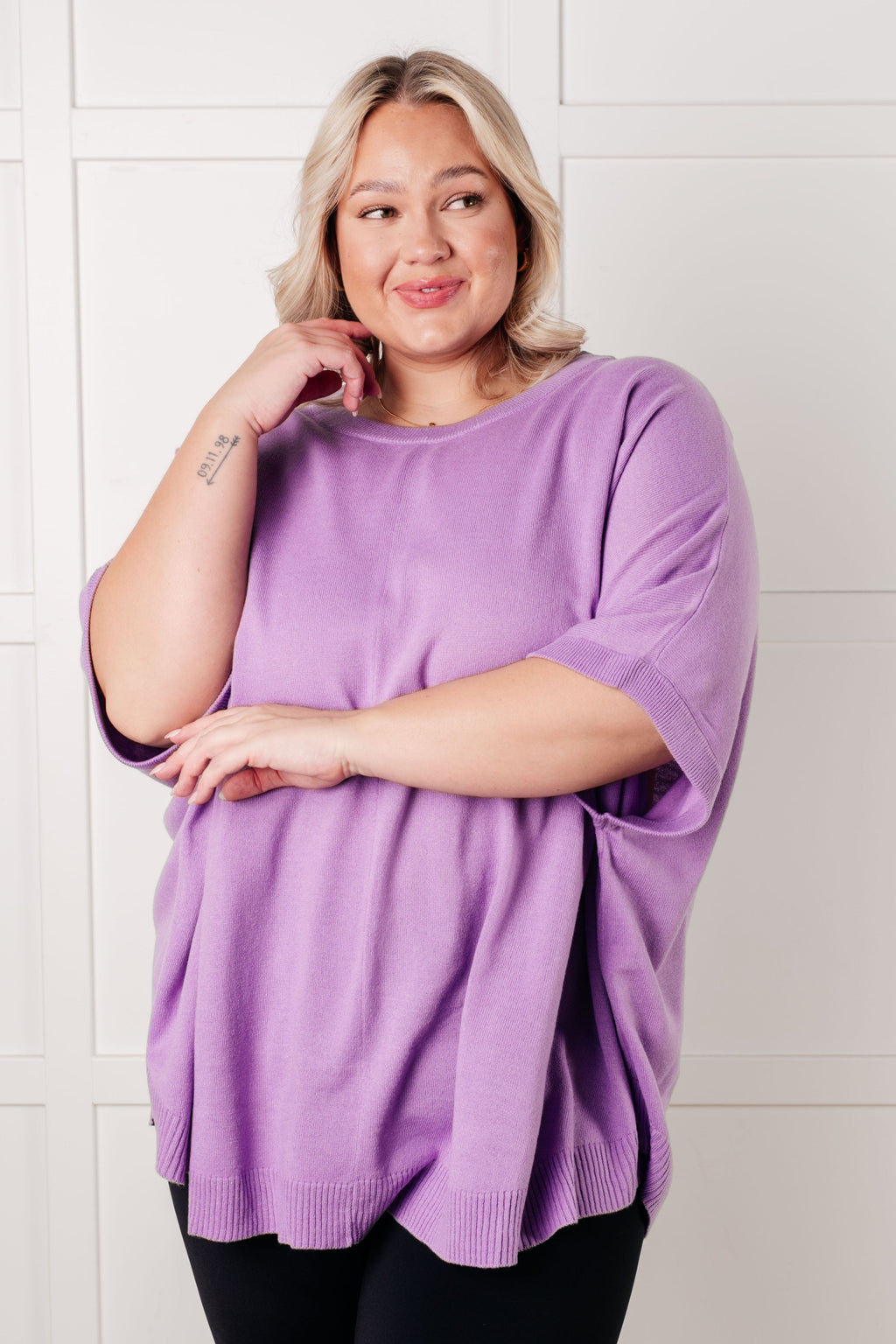 The Lilac Whisper Dolman Sleeve Top