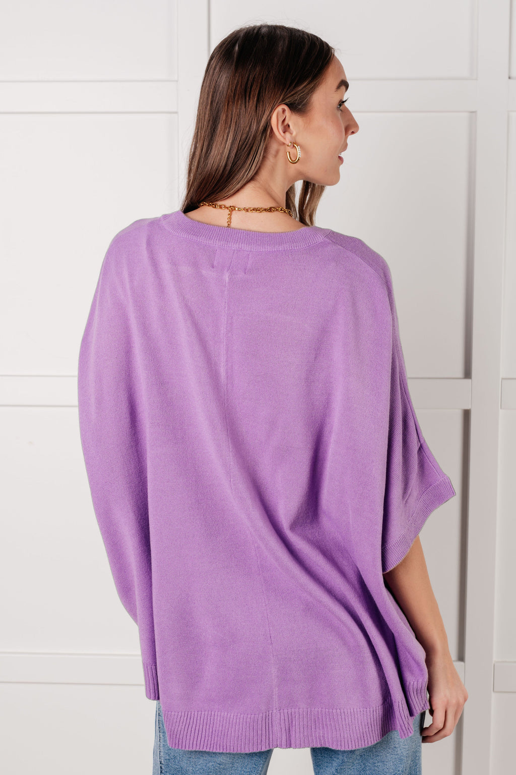 The Lilac Whisper Dolman Sleeve Top