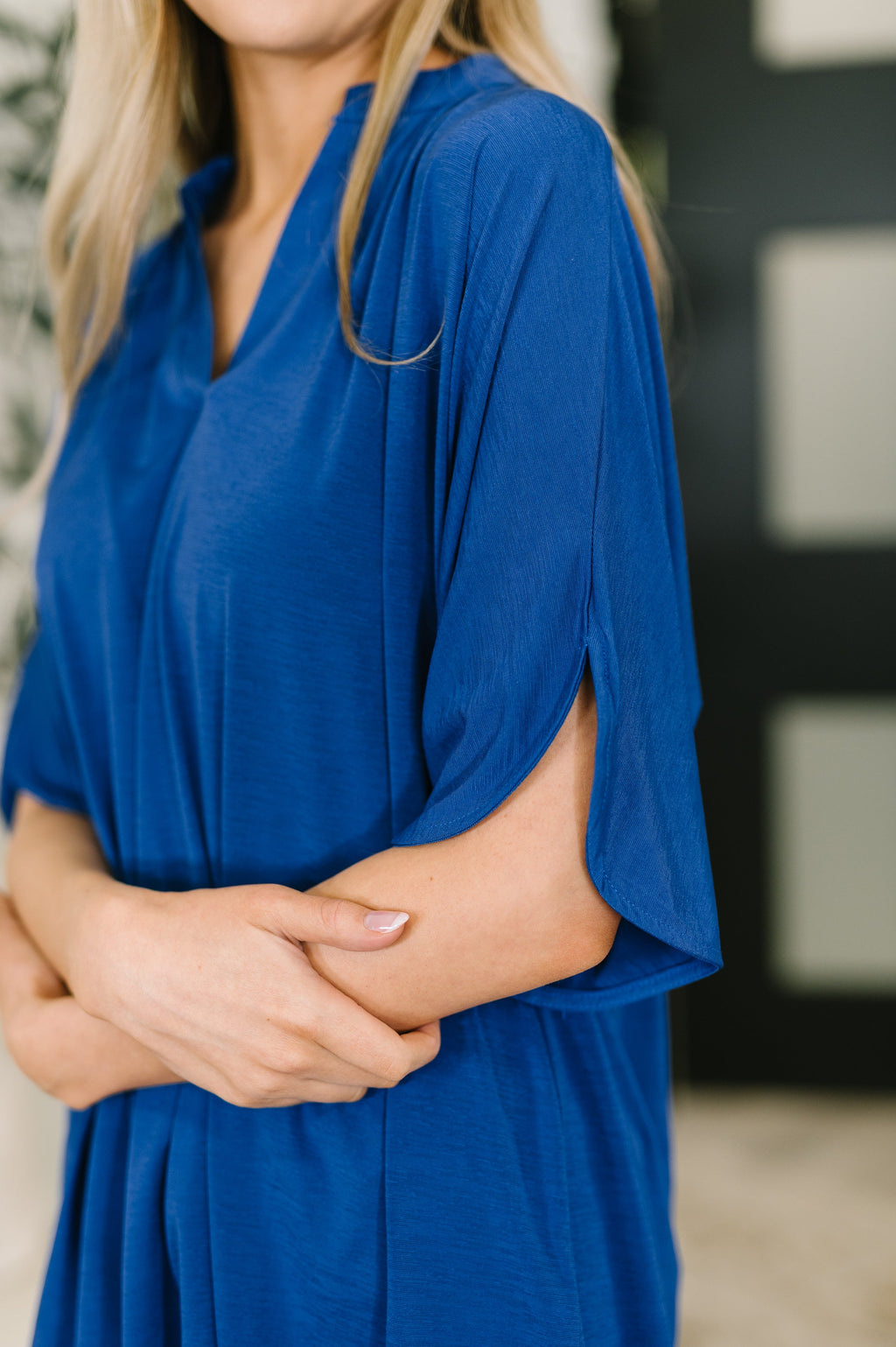 The Flowy Muse Top- Royal Blue