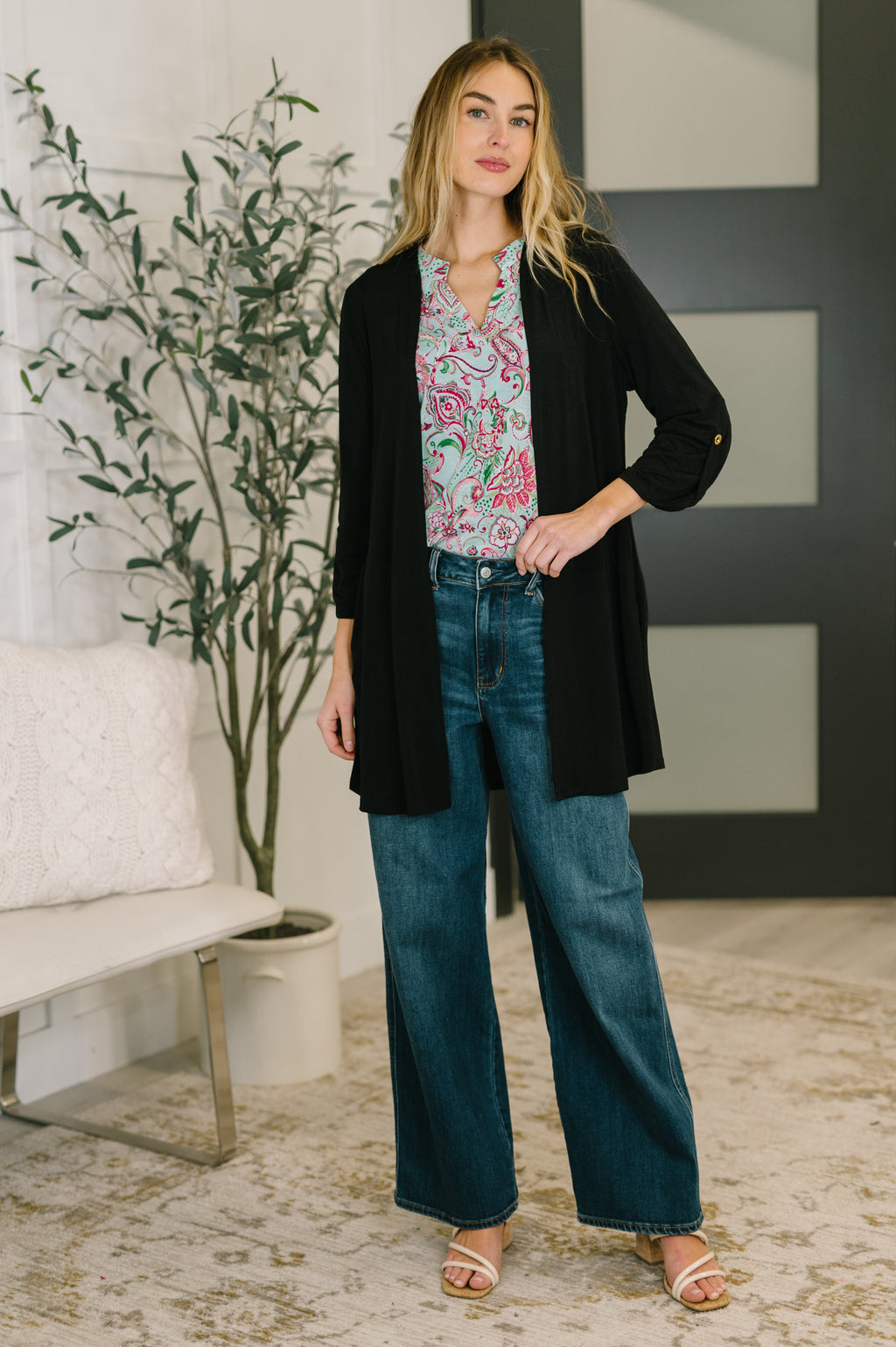 The Sleek & Chic Cardigan- Black