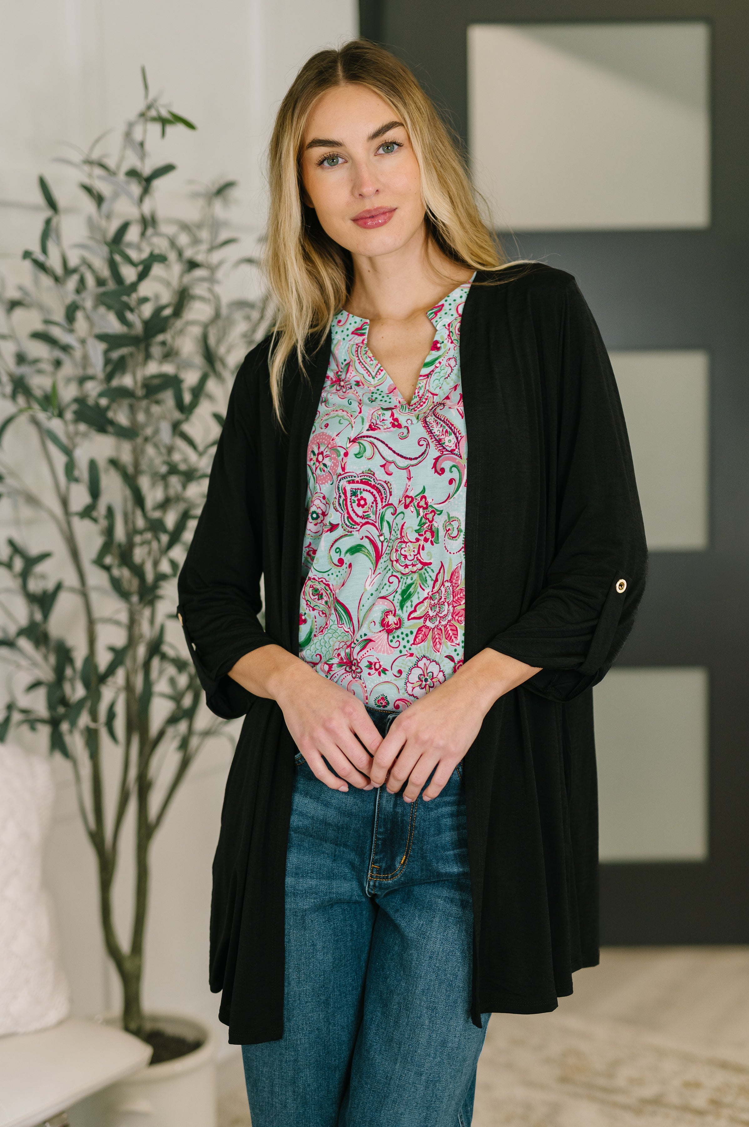 The Sleek & Chic Cardigan- Black