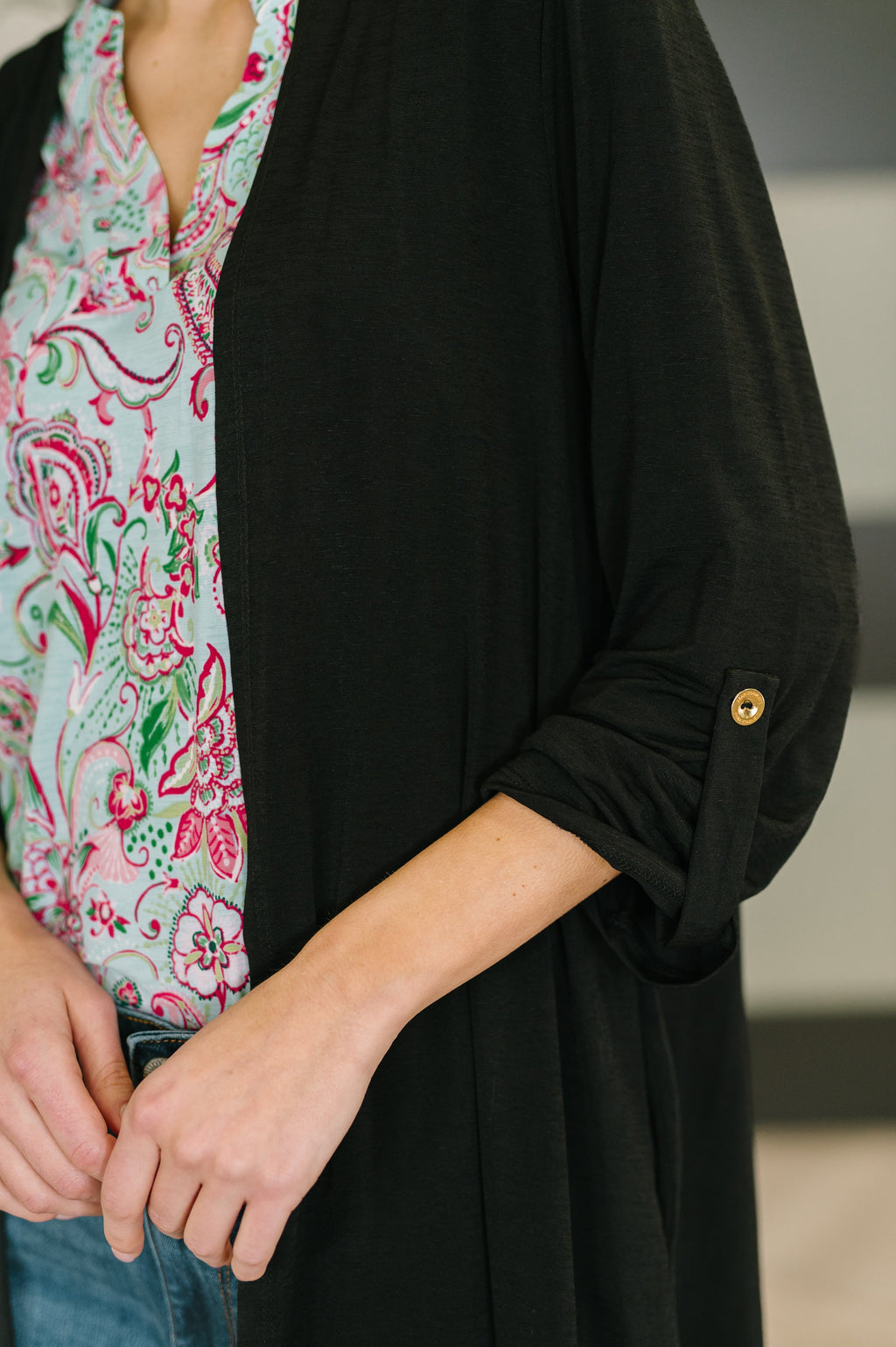 The Sleek & Chic Cardigan- Black