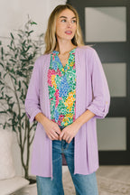 The Sleek & Chic Cardigan- Orchid Bloom