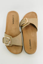 Buckle Strap Sandal- Taupe