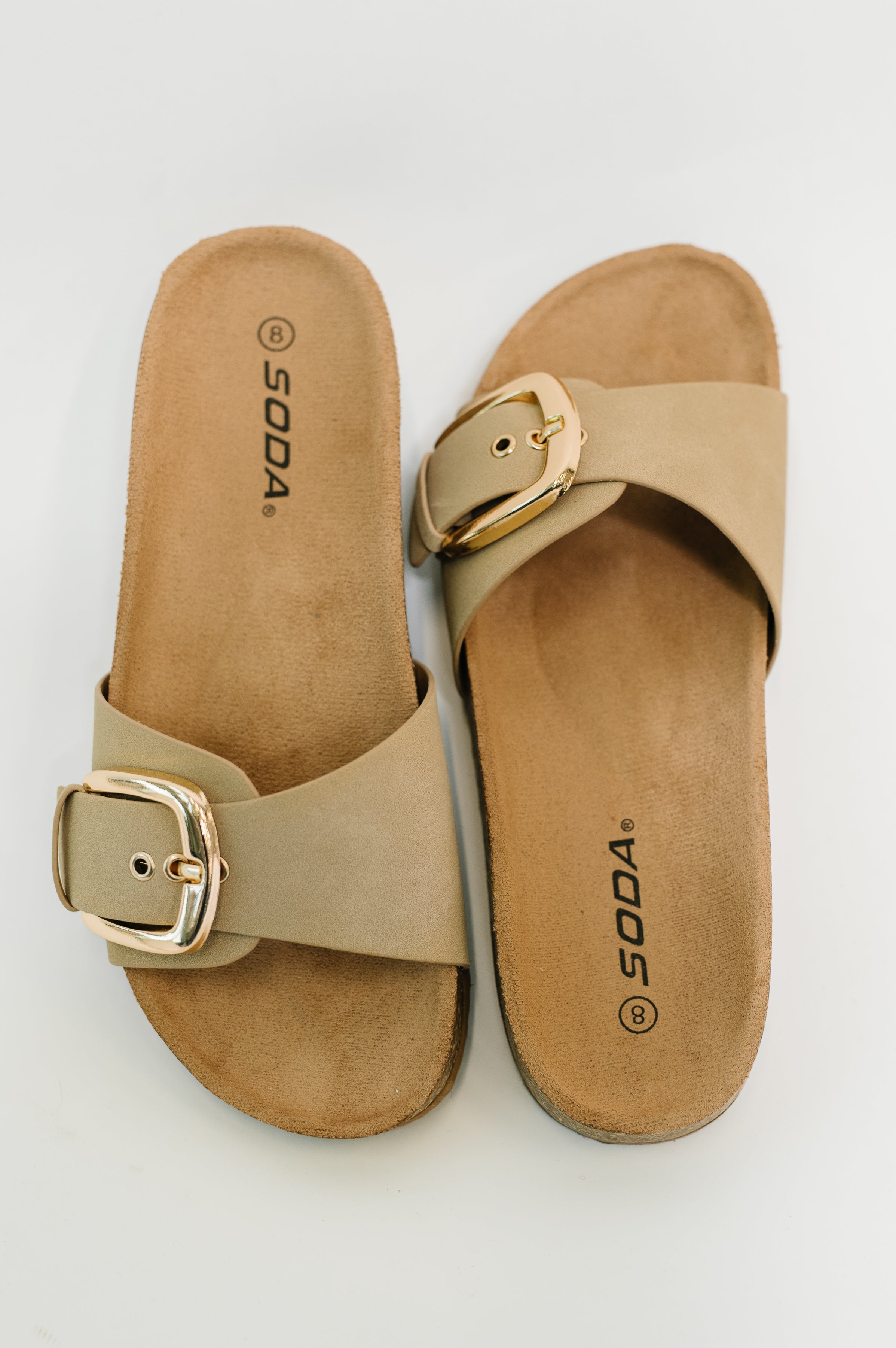 Buckle Strap Sandal- Taupe
