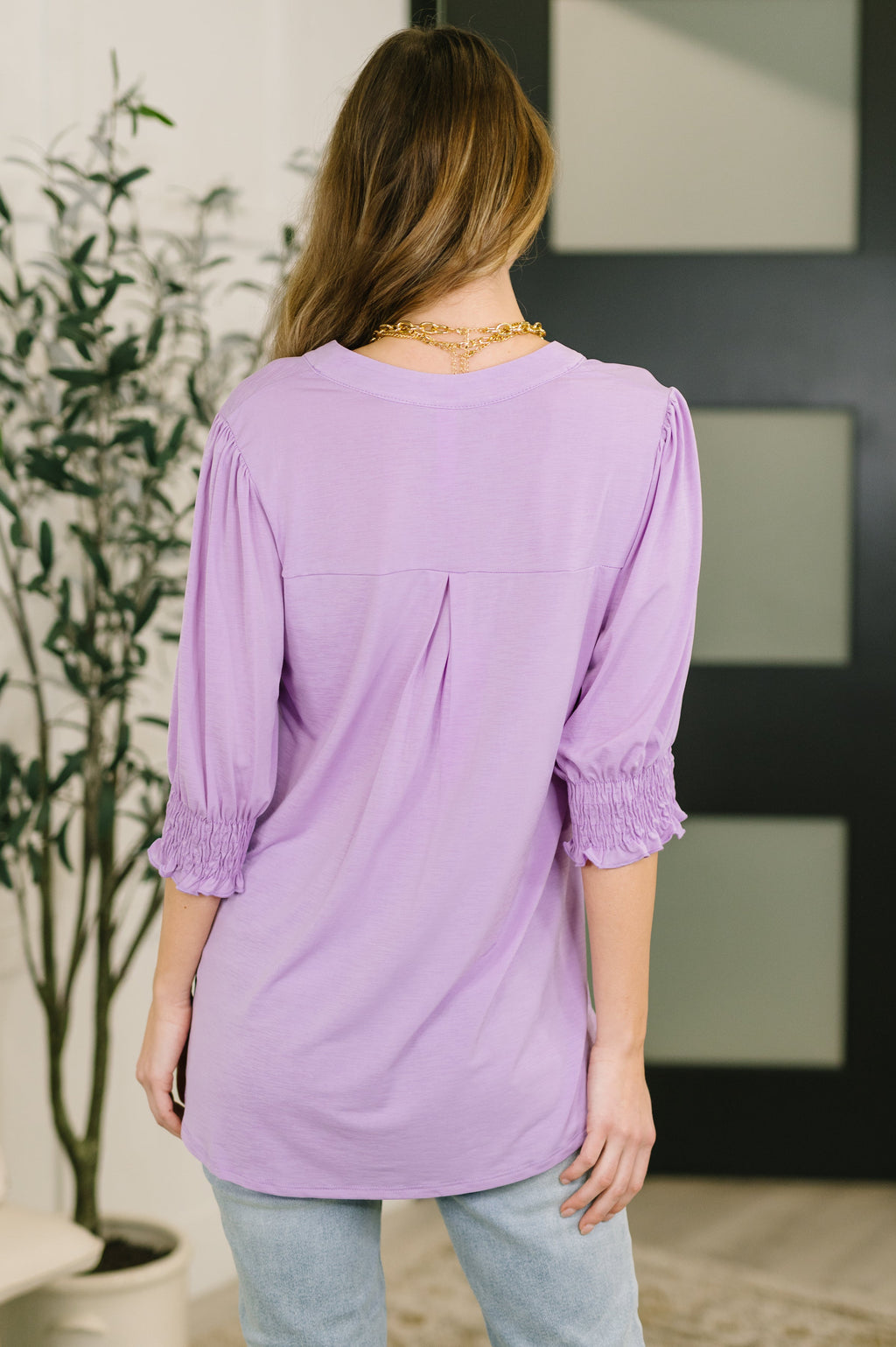 The Lizzy Smock Top- Orchid Bloom
