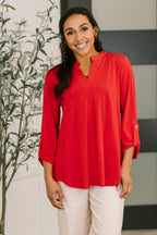 The Flatter Me Fabulous Top- Red