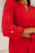 The Flatter Me Fabulous Top- Red