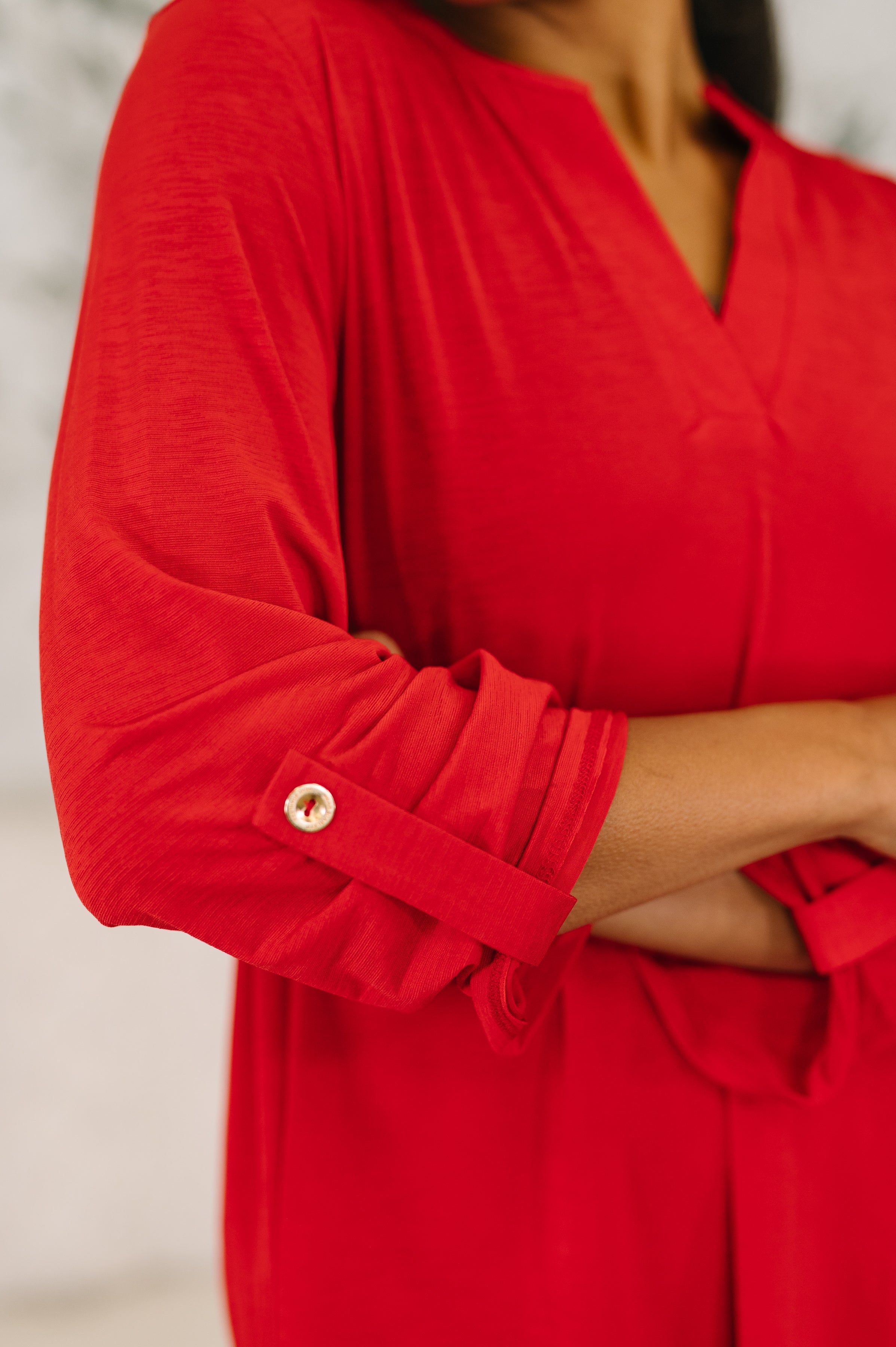 The Flatter Me Fabulous Top- Red