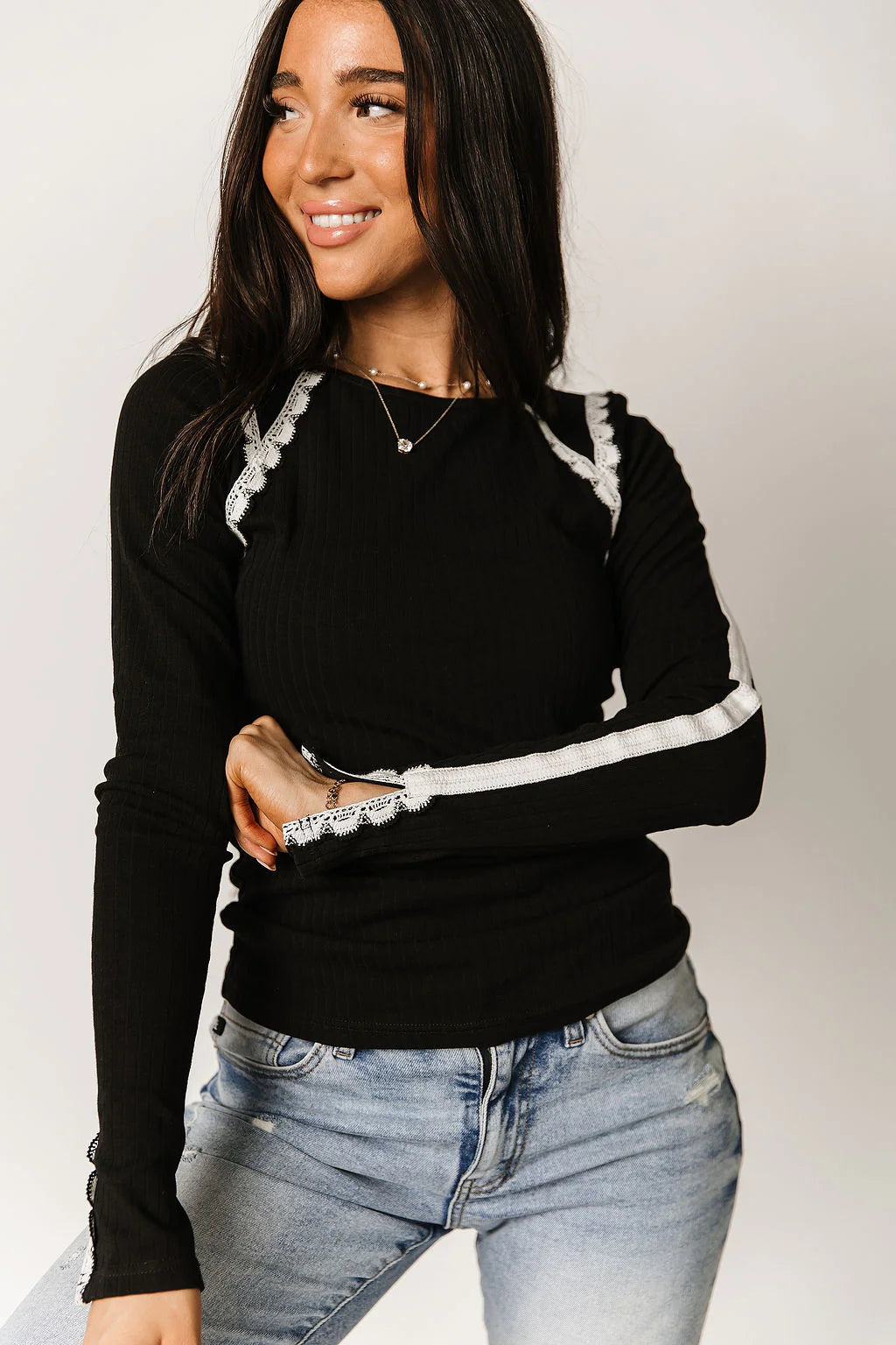 Laced in Love Ampersand Long Sleeve- Black