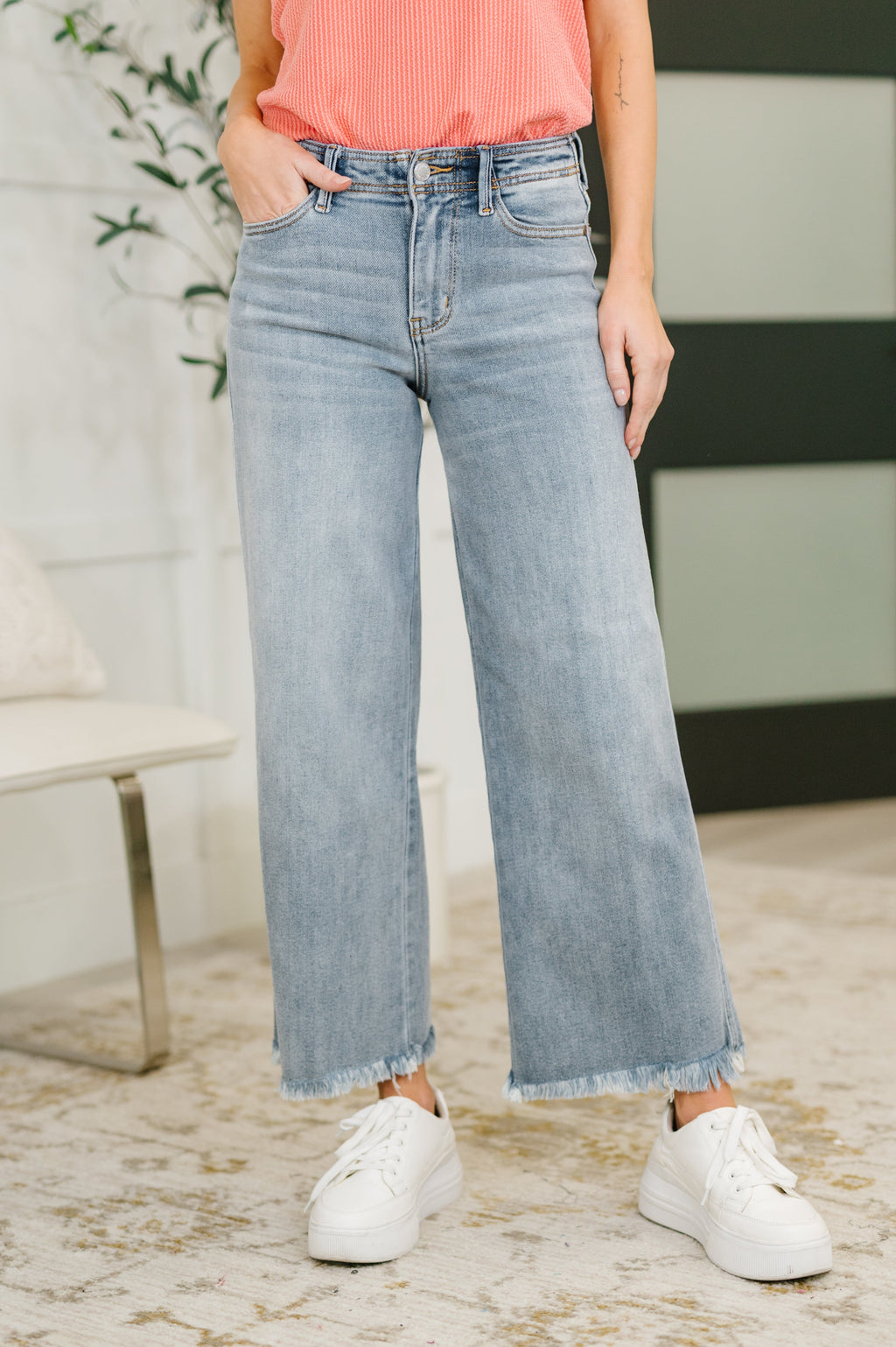 The Effortless Flow Wide Leg Judy Blue Jeans