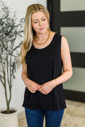 The Mellow Muse Relaxed Knit Tank- Black