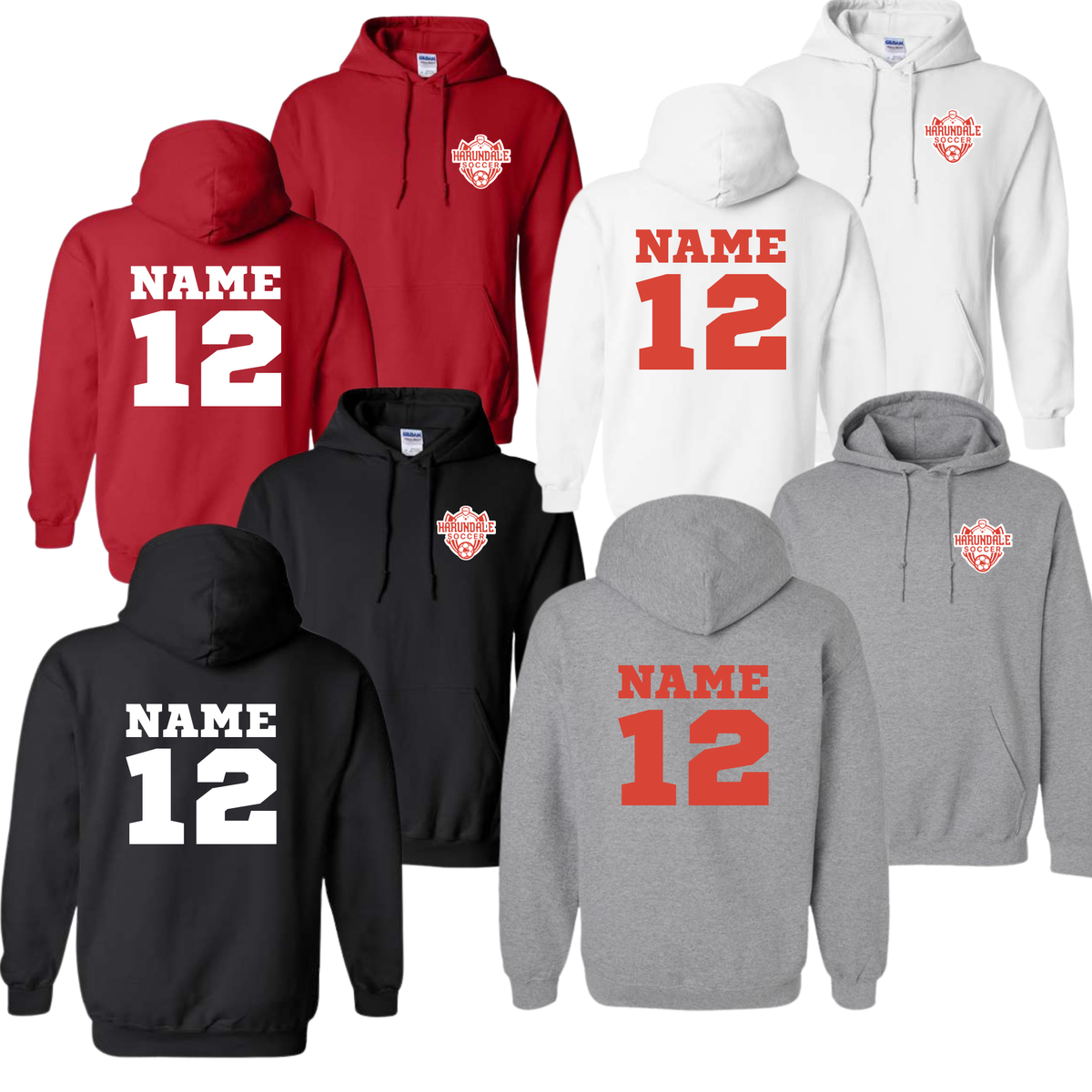 Harundale Soccer w/ Name & Number Hoodie