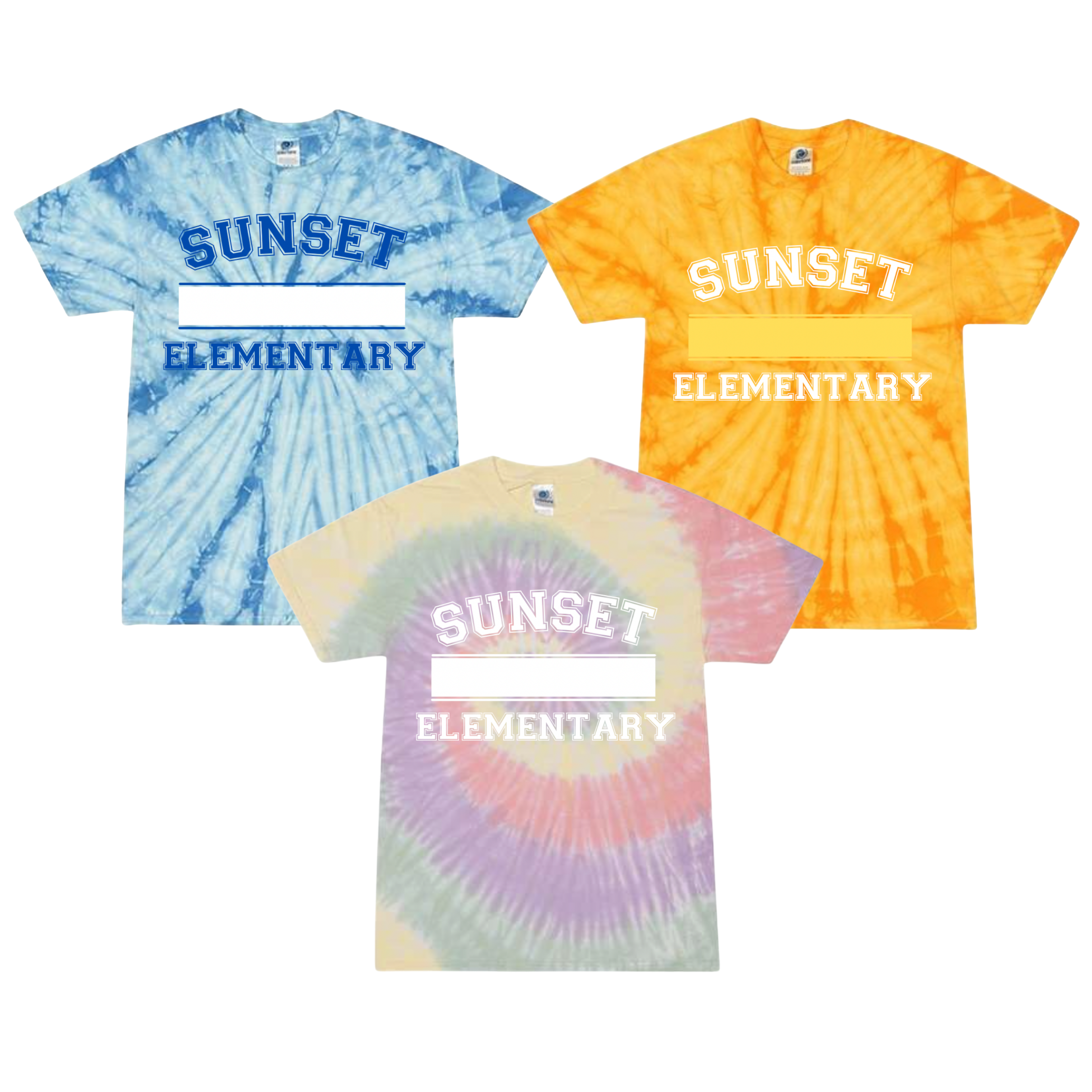 Sunset Elementary Tie Dye Tee