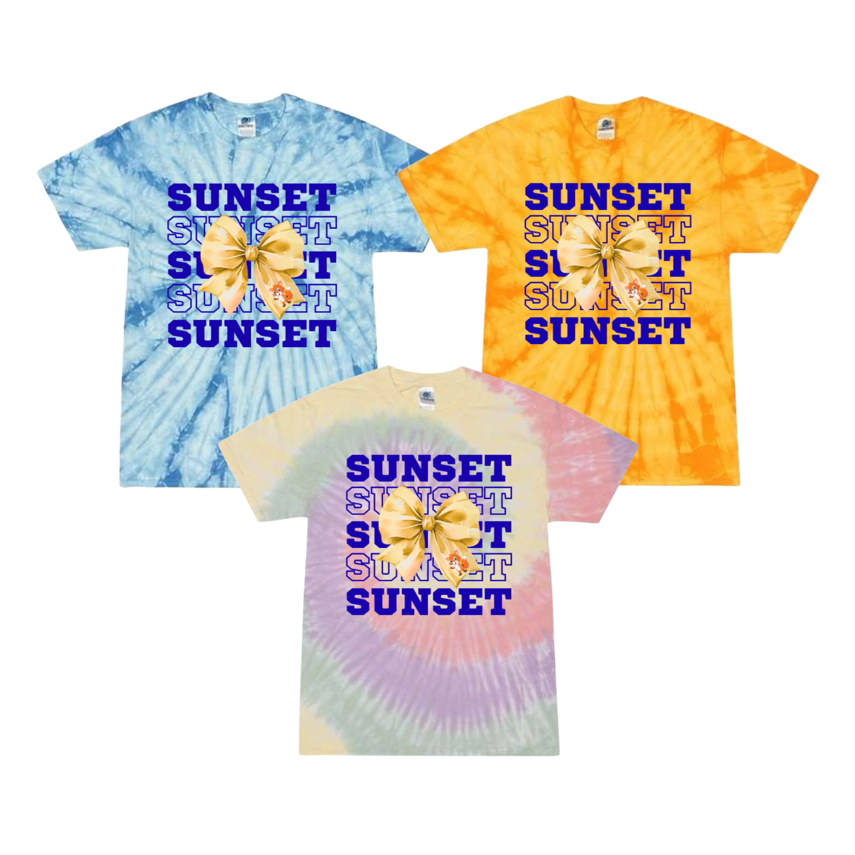 Sunset Bow Tie Dye Tee