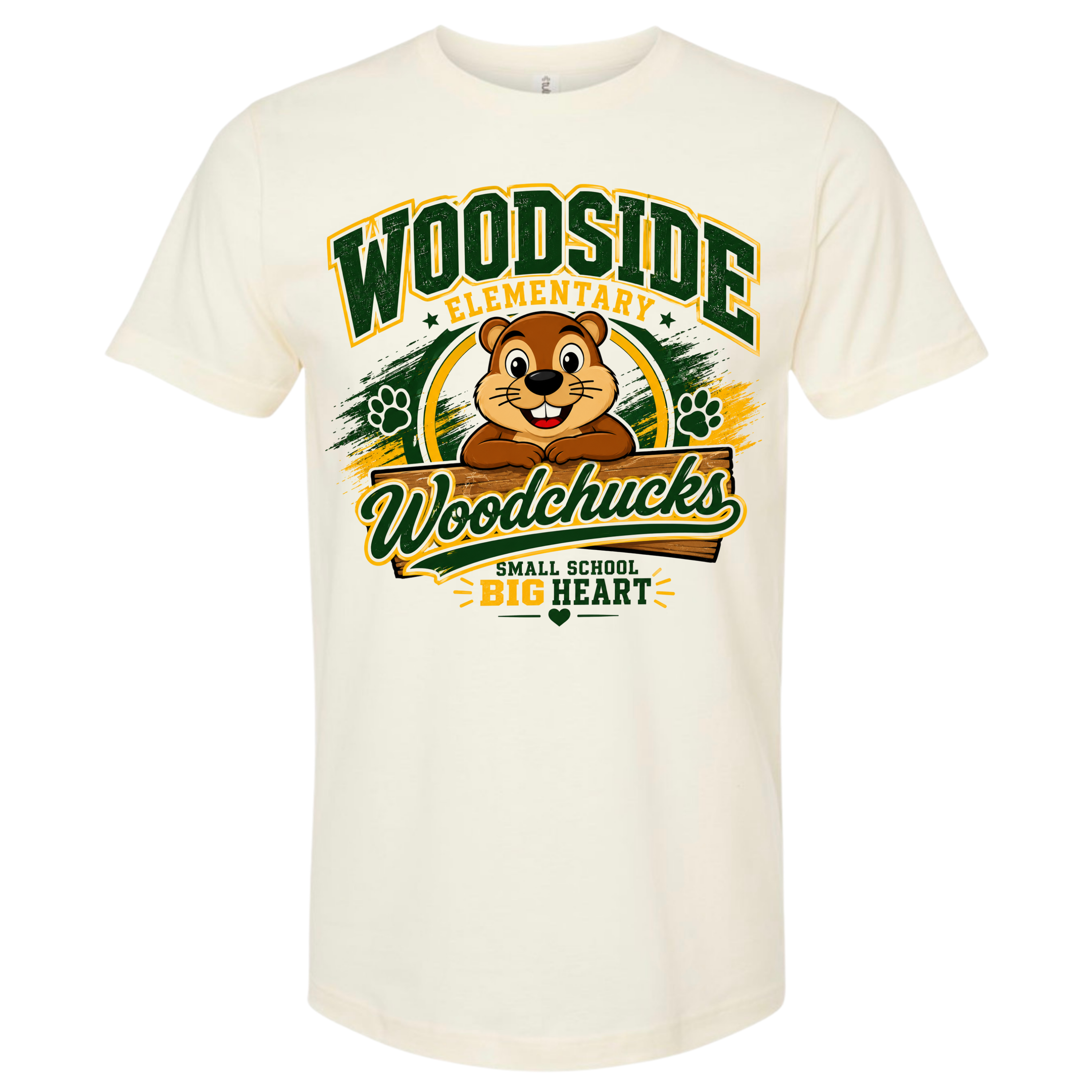 Woodside Small School Big Heart Tee