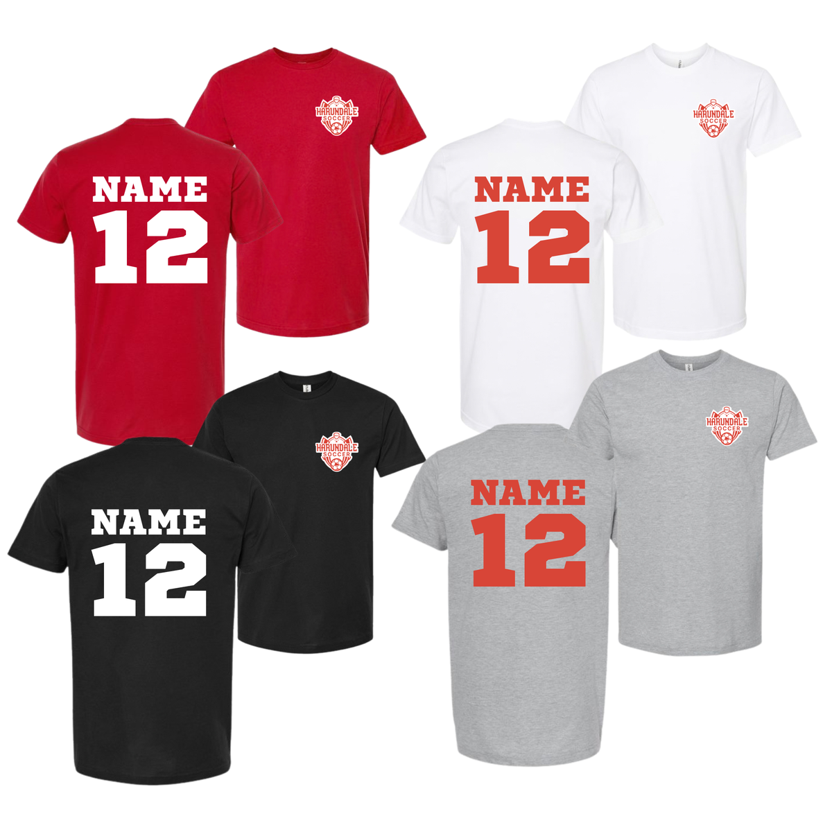 Harundale Soccer w/ Name & Number Tee