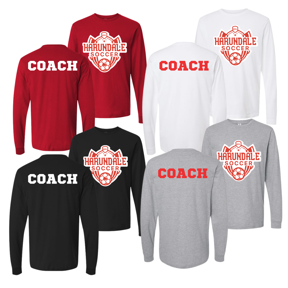 Harundale Soccer Coach Performance Long Sleeve Tee