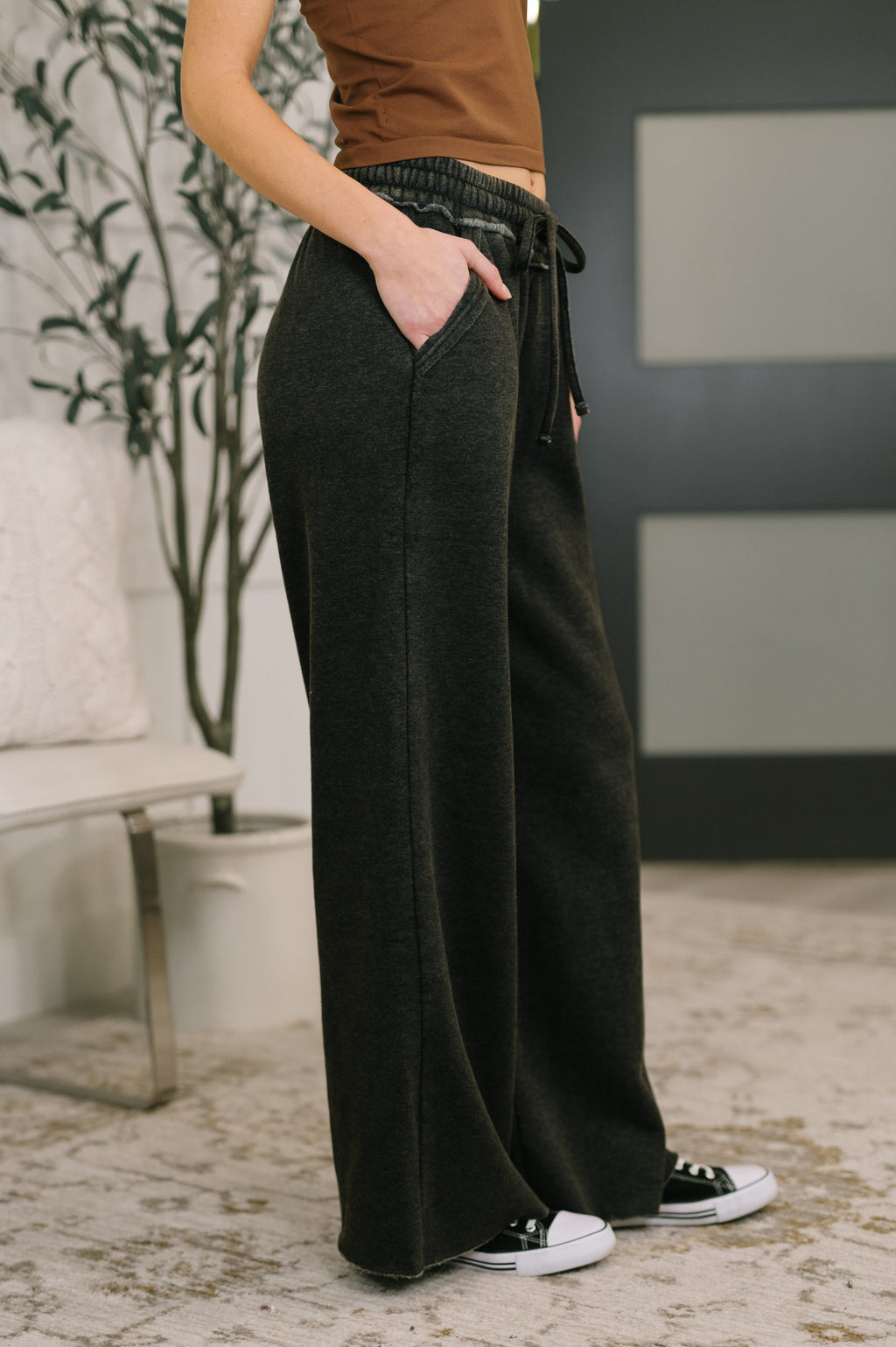 The Dreamy Days Wide Leg Pants- Black