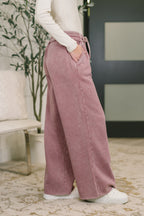 The Dreamy Days Wide Leg Pants- Light Rose