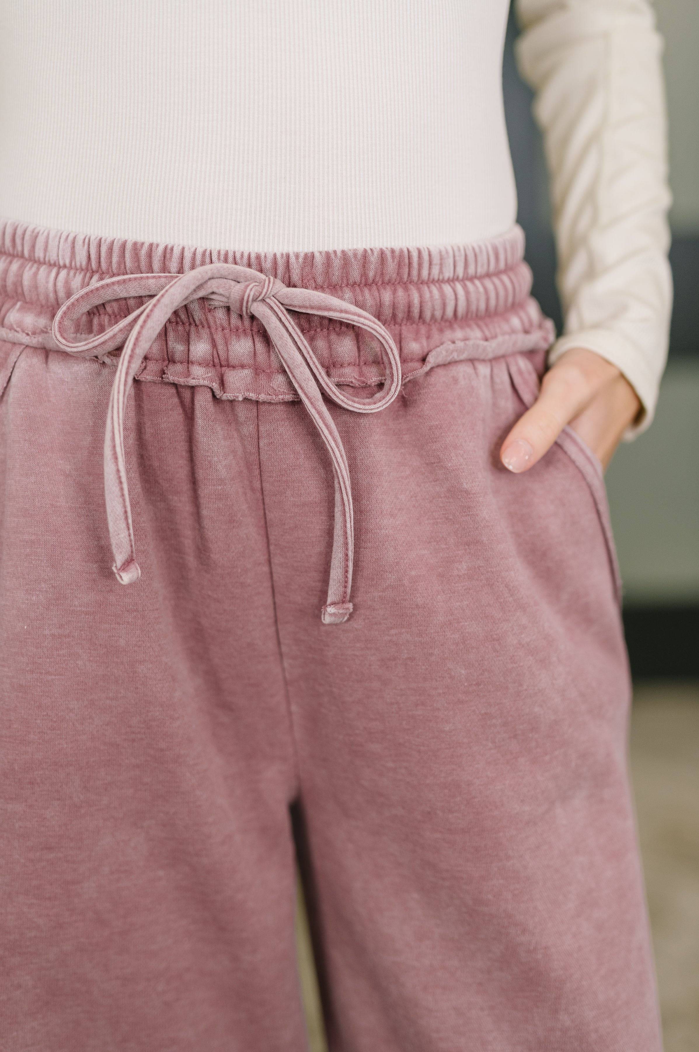 The Dreamy Days Wide Leg Pants- Light Rose