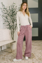 The Dreamy Days Wide Leg Pants- Light Rose