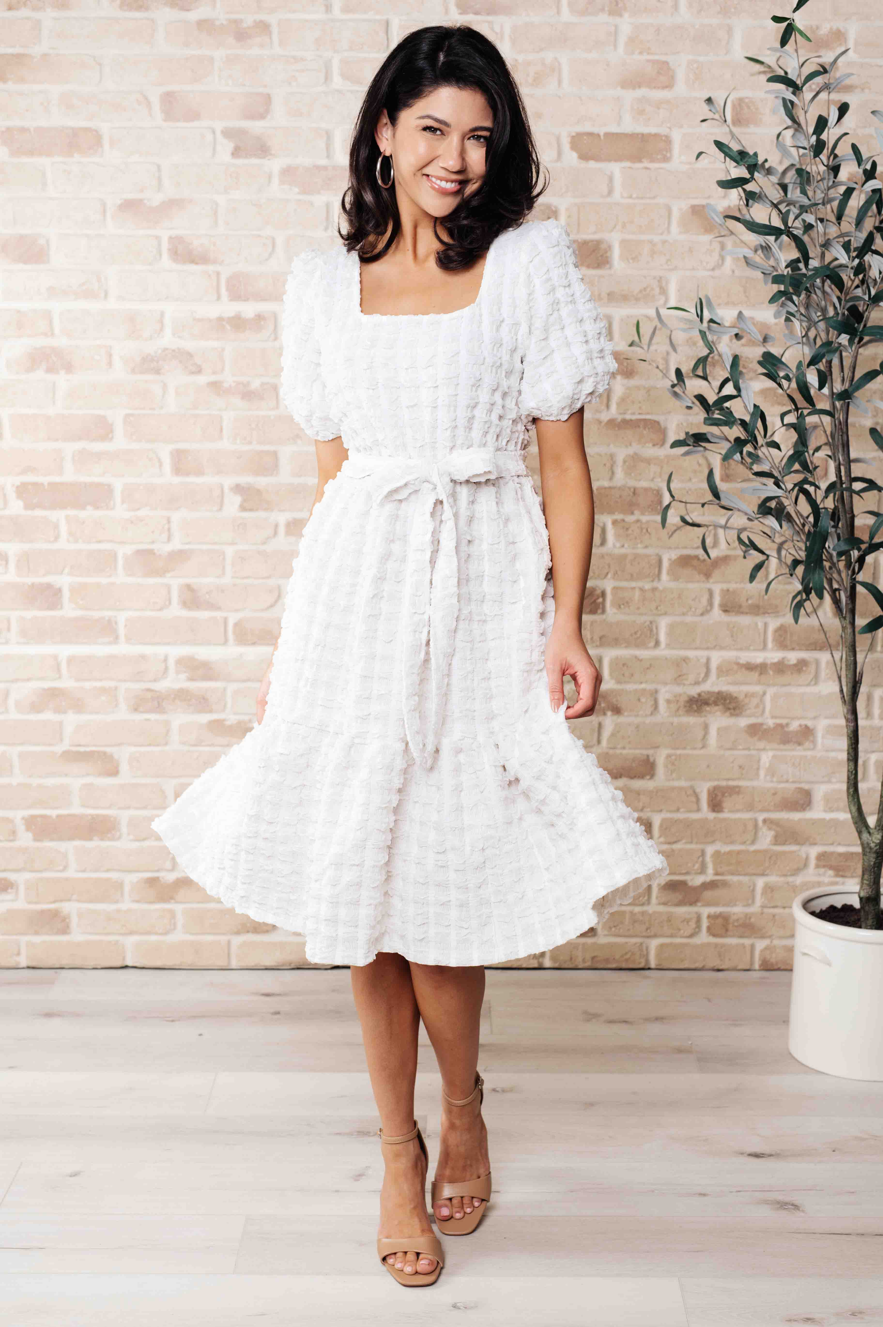 The On Cloud Nine Bubble Midi Dress