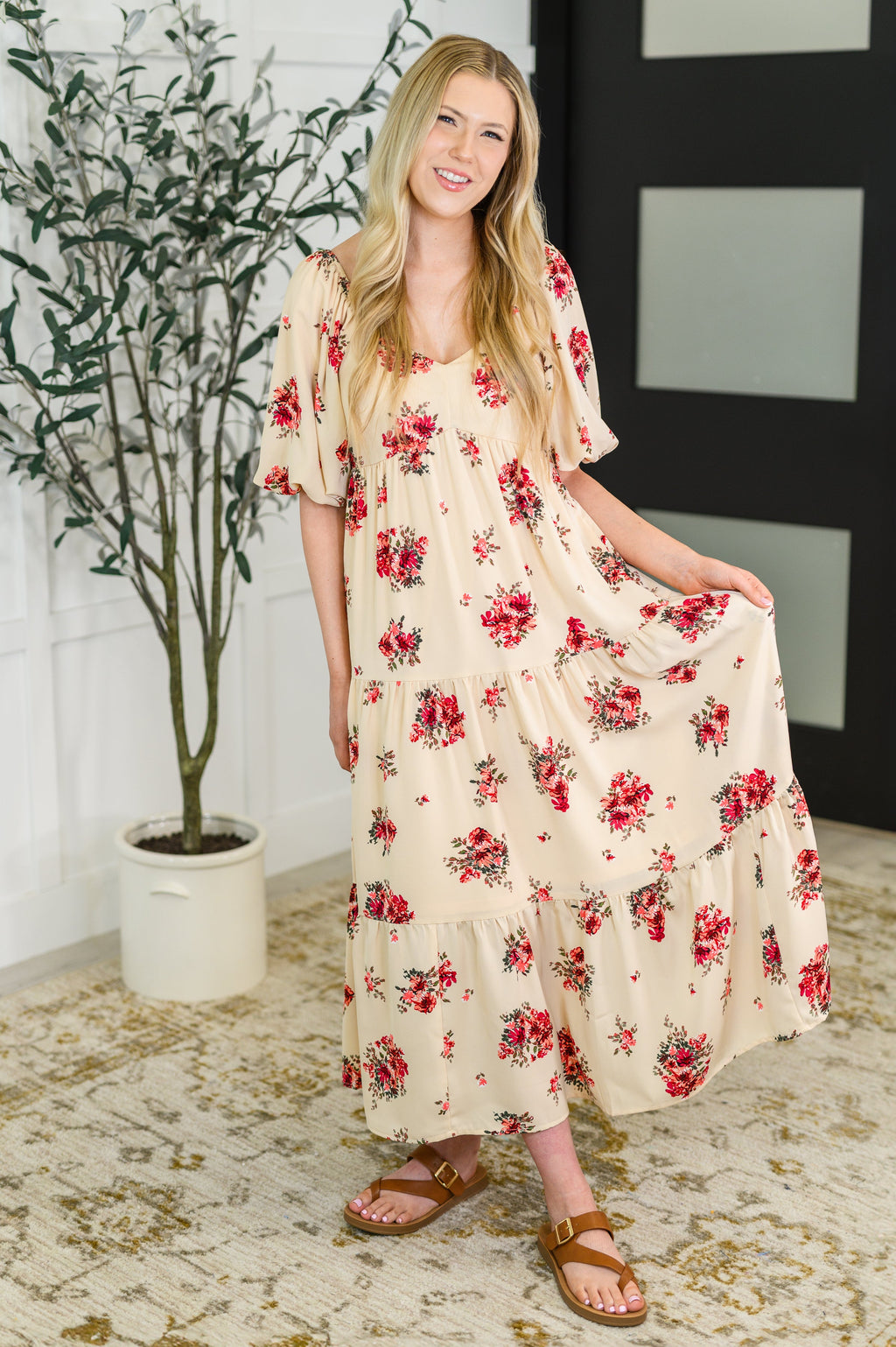 The Petals & Postcards Balloon Sleeve Dress