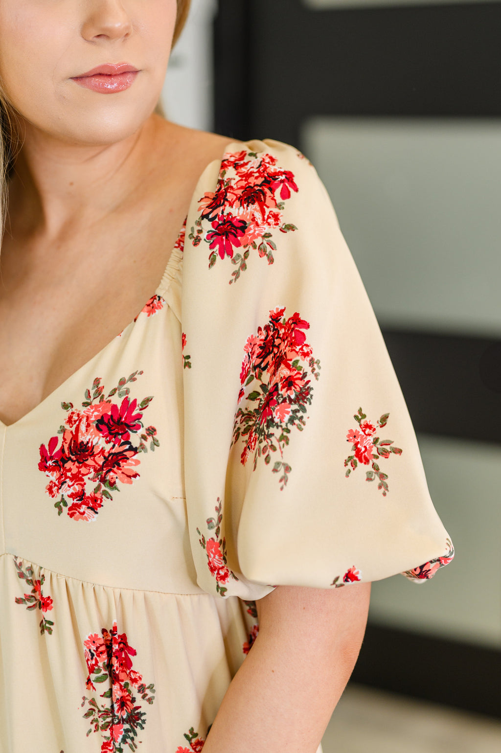 The Petals & Postcards Balloon Sleeve Dress