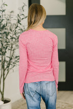 The Everyday Allure Top- Light Fuchsia