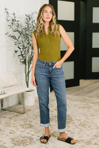 Mid Rise Billie Boyfriend Jean - Dark Cozy Indigo