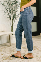Mid Rise Billie Boyfriend Jean - Dark Cozy Indigo