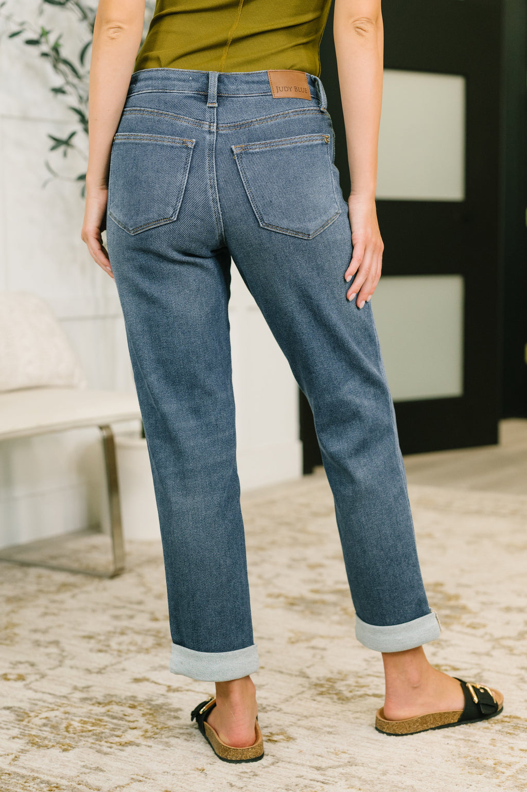 Mid Rise Billie Boyfriend Jean - Dark Cozy Indigo