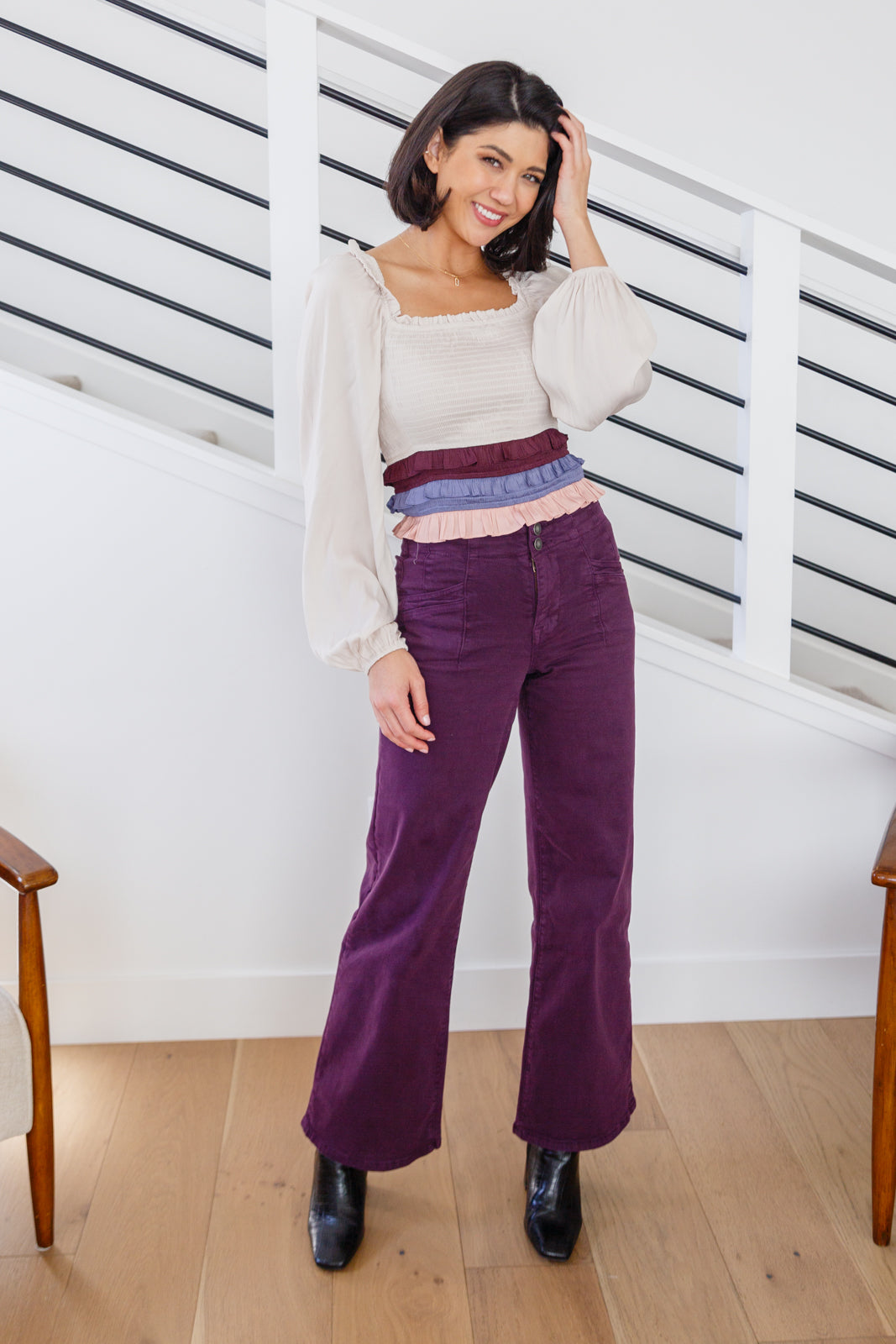 The Shirley Smocked Ruffle Blouse