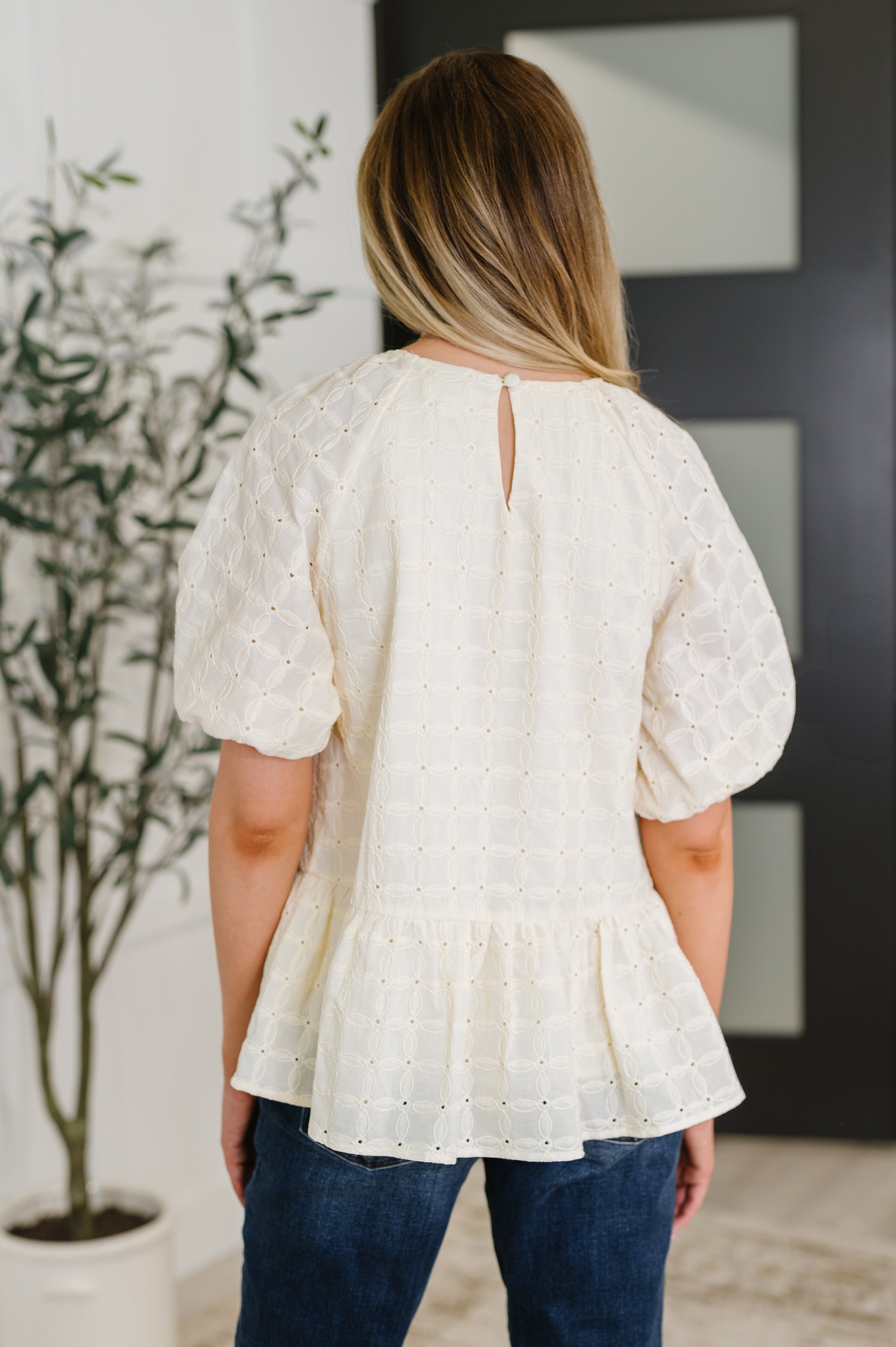 The Simply Stunning Eyelet Knit Top