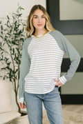 The That's What I Like Raglan Patchwork Long Sleeve Top
