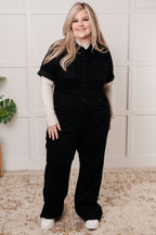 The Tilda Short Sleeve Control Top Denim Jumpsuit