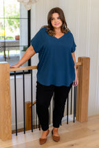 Very Much Needed V-Neck Top- Teal