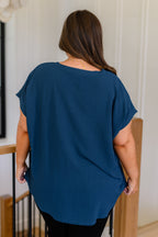 Very Much Needed V-Neck Top- Teal